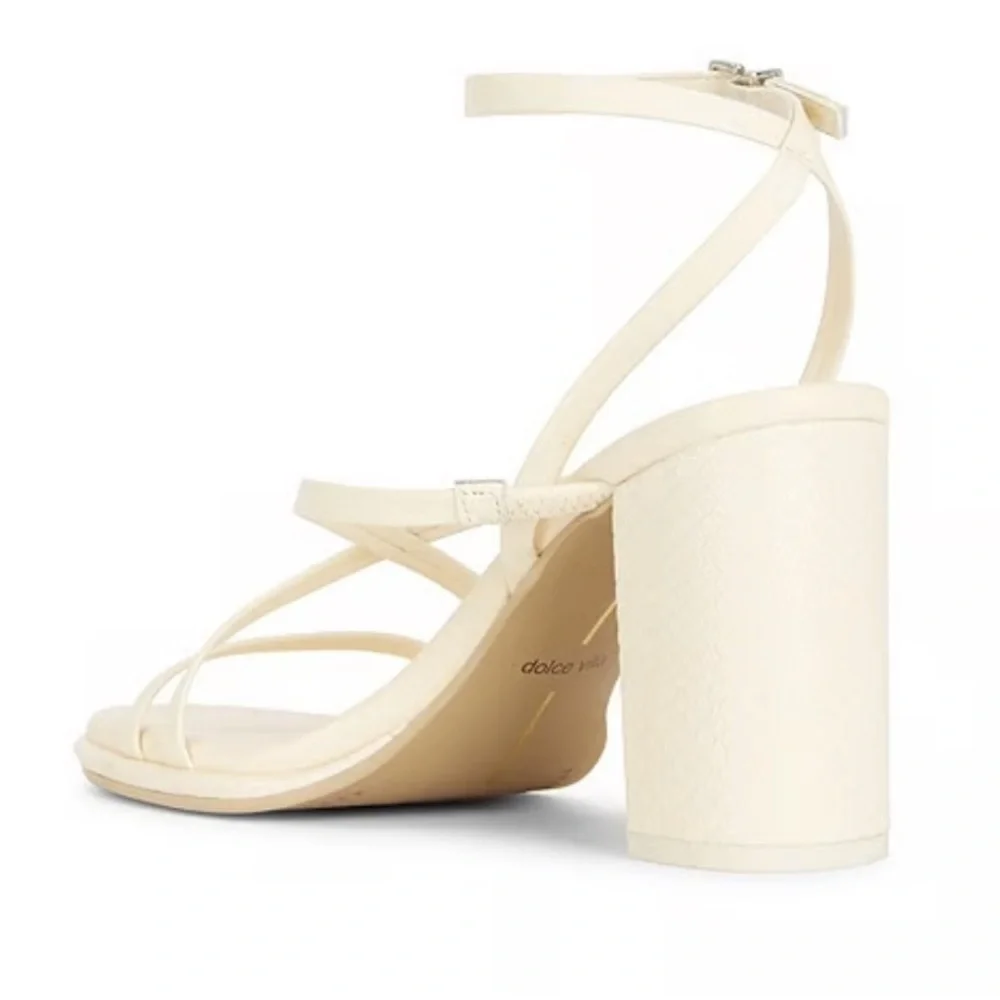 Dolce Vita Ivory Strappy Block Heel Sandals 9.5